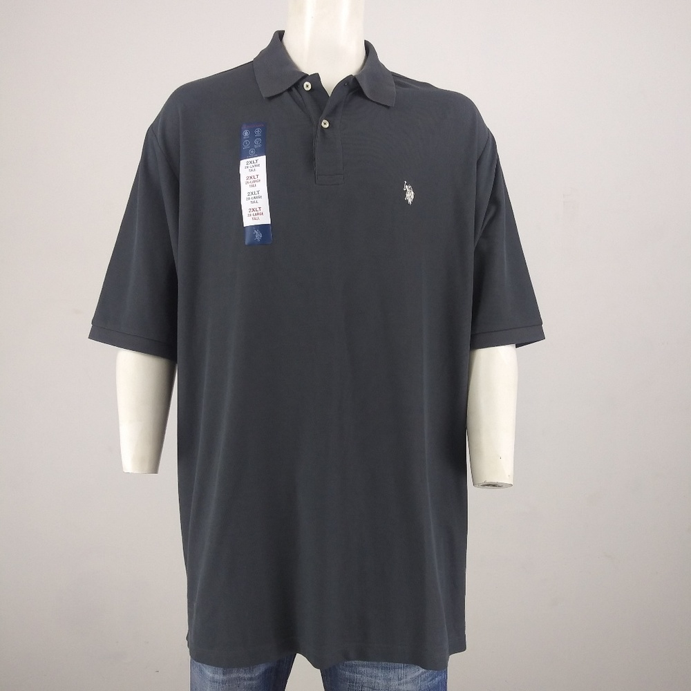 US Polo Assn. NWT grey men's short sleeve polo